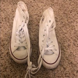 White High top Converse Sneakers